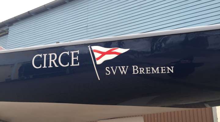 Aufkleber/Beschriftung vom Segelverein Weser